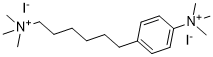 Ammonium, (6-(p-trimethylammoniophenyl)hexyl)trimethyl-, diiodide 63951-21-3